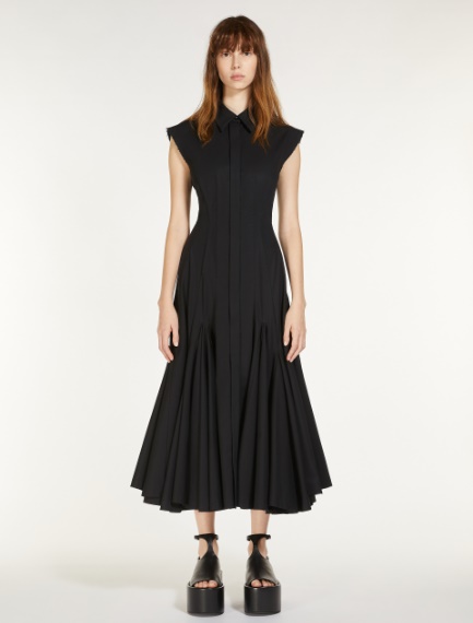 Cotton shirt dress - Black - Sportmax