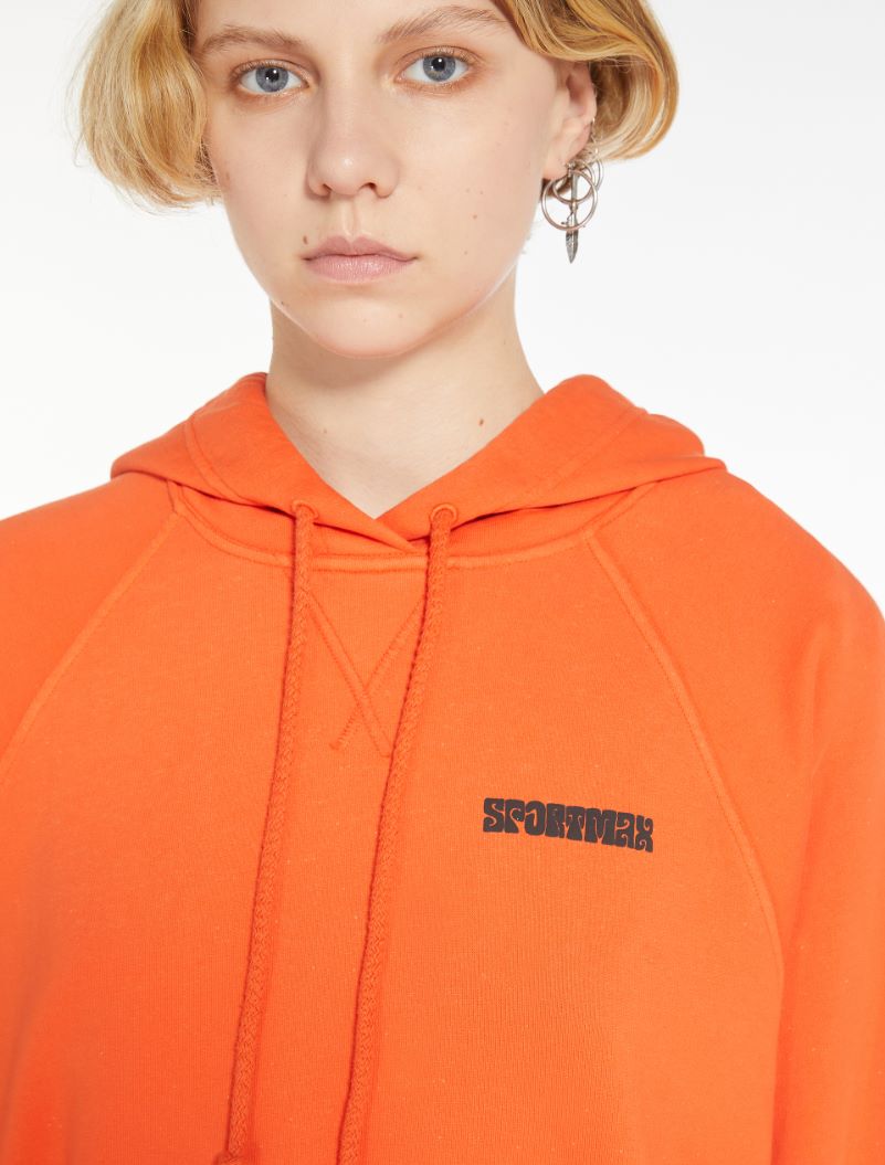 Stretch cotton sweatshirt - Orange - Sportmax Stretch cotton sweatshirt - Orange - Sportmax