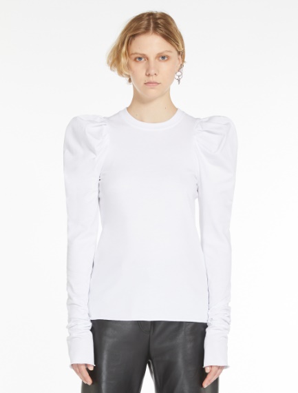 T-shirt with puffed sleeves