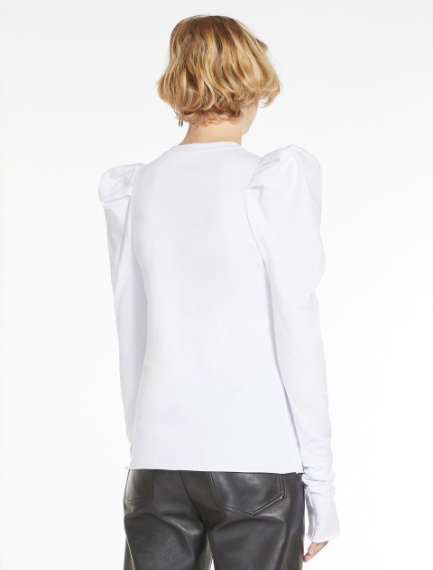 T-shirt with puffed sleeves