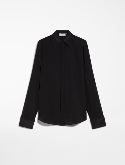 Pure silk shirt, black | Sportmax