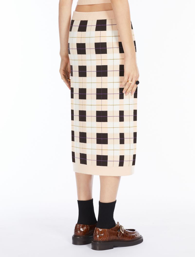 Knit skirt with small pockets - Powder - Sportmax Knit skirt with small pockets - Powder - Sportmax