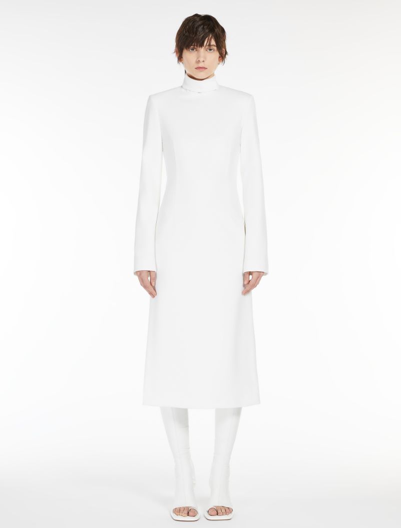 Scuba jersey dress, optical white Sportmax