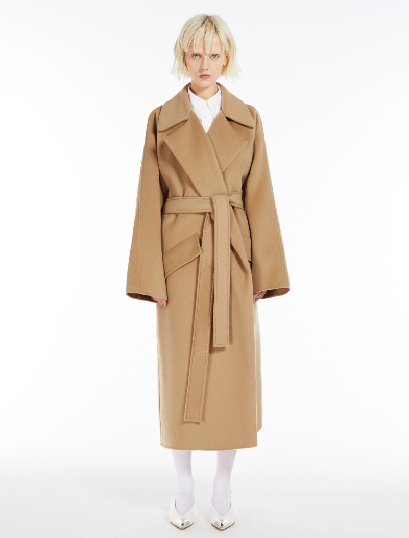 Cappotto a vestaglia in misto cashmere - BEIGE - Sportmax