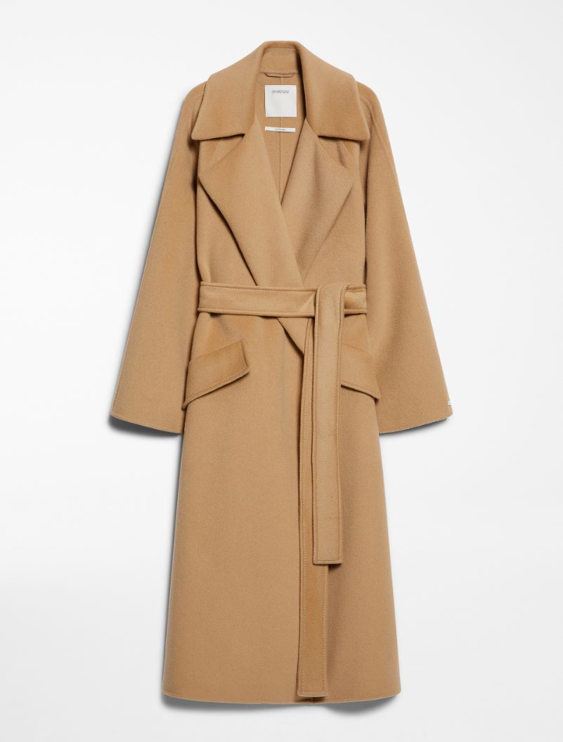 Cappotto a vestaglia in misto cashmere - BEIGE - Sportmax