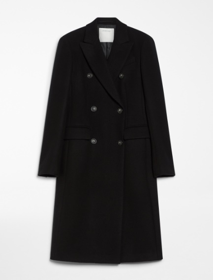 Double-breasted cashmere-blend coat - BLACK - Sportmax