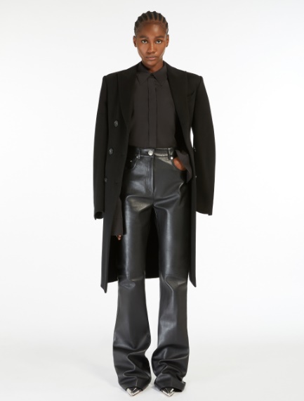 Slim-fit wool coat - BLACK - Sportmax