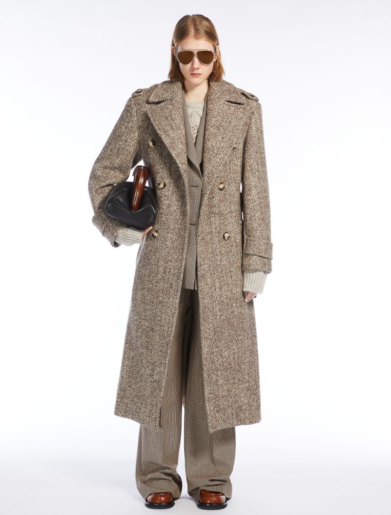 Double breasted tweed coat hotsell