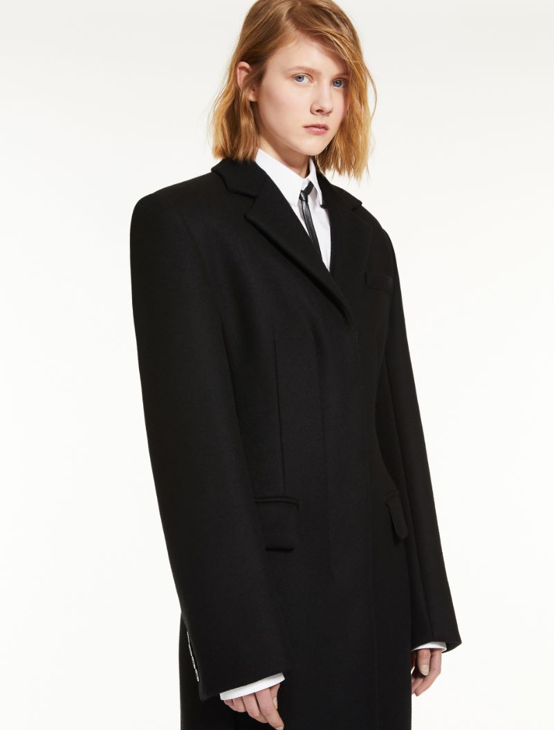 Feminine cashmere-blend coat - BLACK - Sportmax