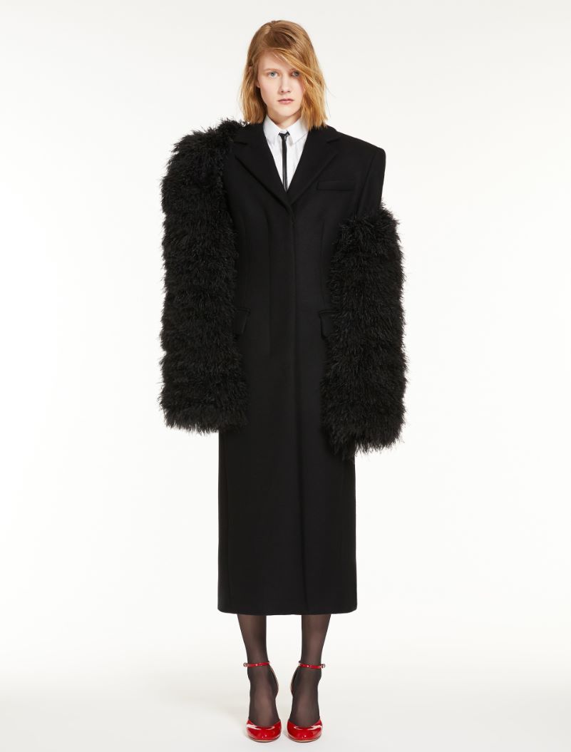 Feminine cashmere-blend coat - BLACK - Sportmax