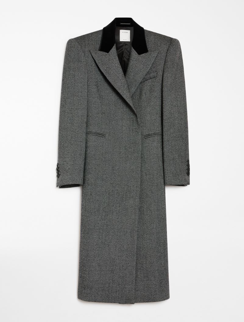 Oversized masculine coat - DARK GREY - Sportmax