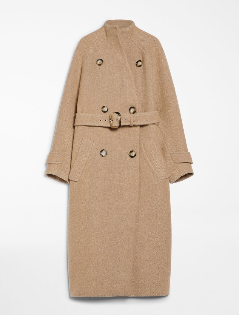 Comfort-fit wool-blend coat - BISCUIT - Sportmax