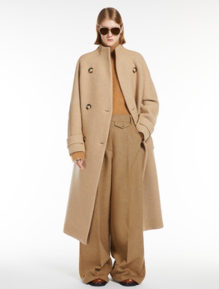 Comfort-fit wool-blend coat - BISCUIT - Sportmax