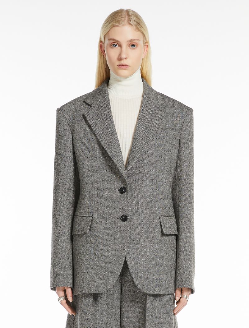 Slim-fit tweed blazer - BLACK - Sportmax