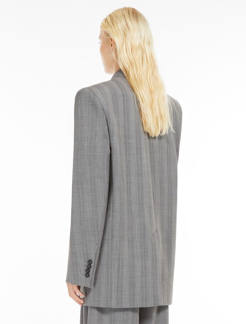 Oversized pinstriped blazer - LIGHT GREY - Sportmax