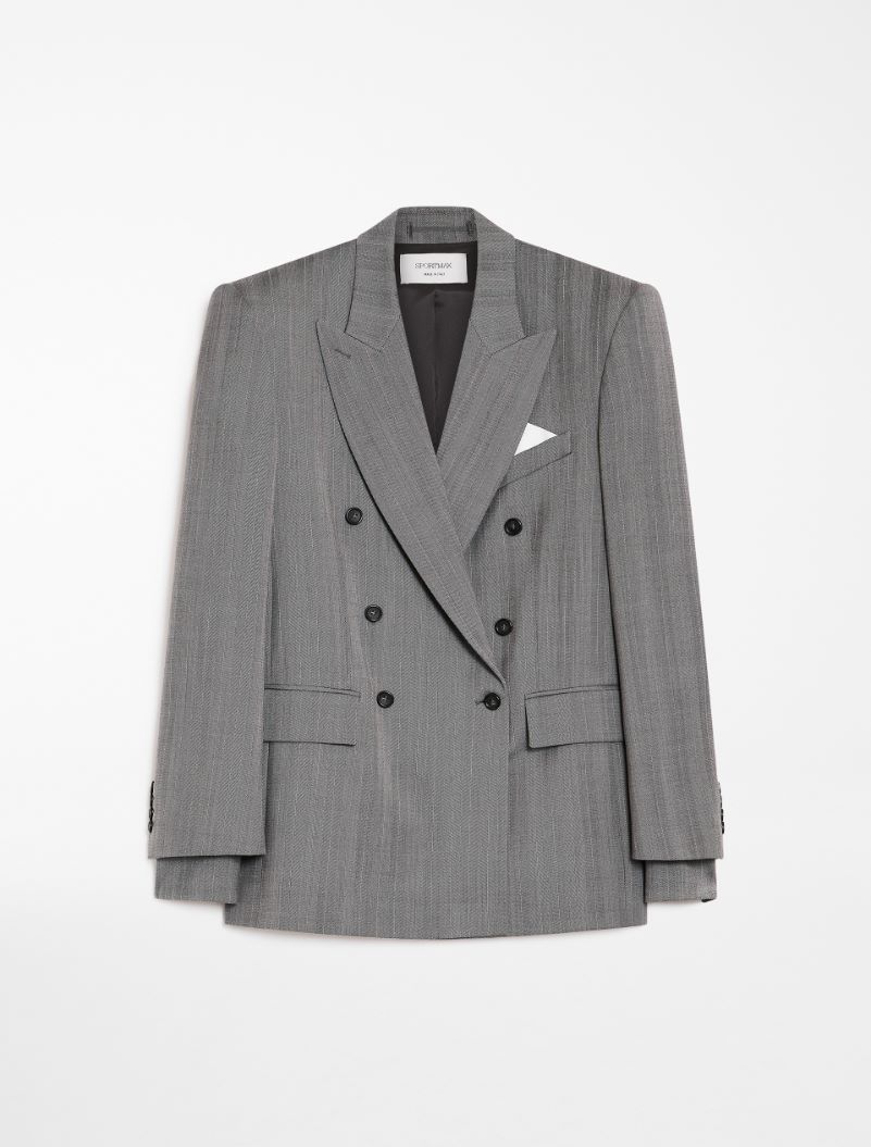 Oversized pinstriped blazer - LIGHT GREY - Sportmax