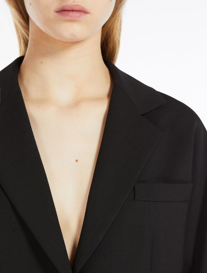 Stretch wool kimono blazer - BLACK - Sportmax