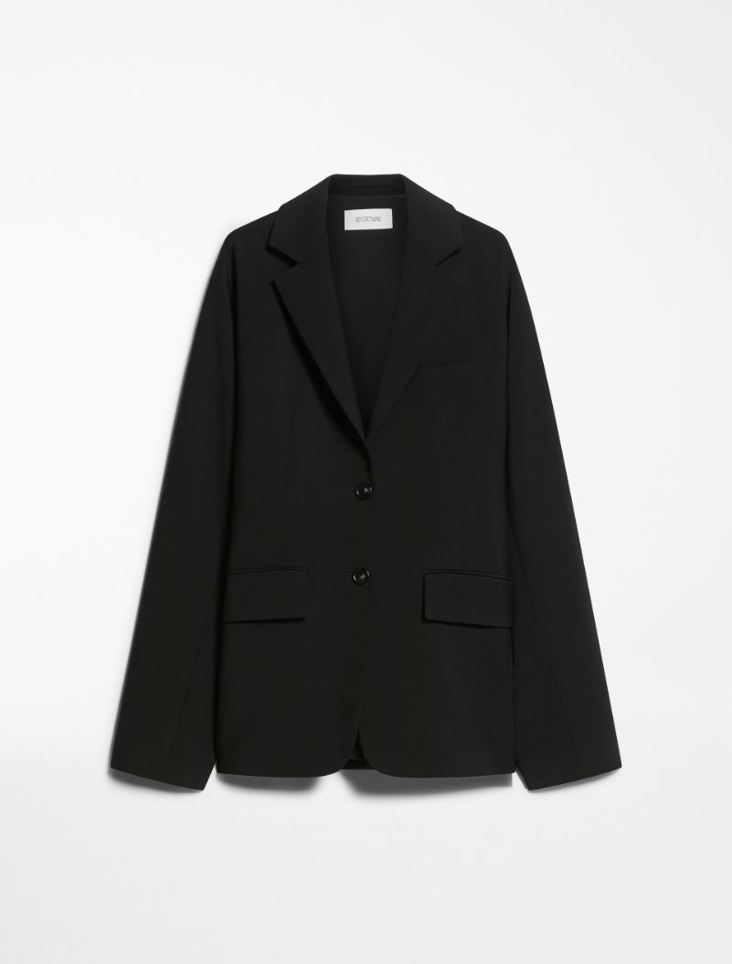 Stretch wool kimono blazer - BLACK - Sportmax