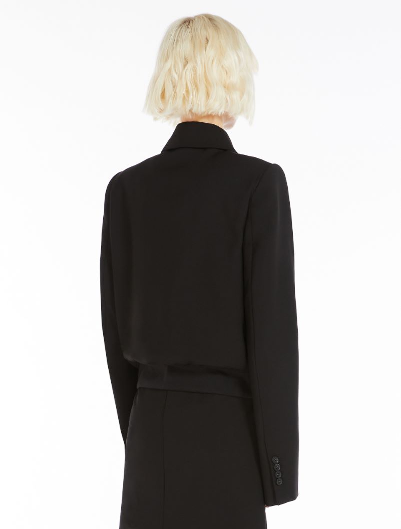 Tailored stretch wool blouson jacket - BLACK - Sportmax