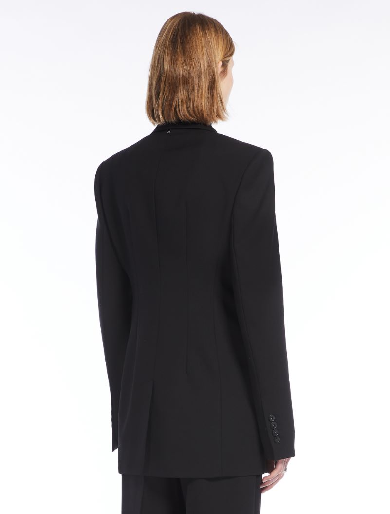 Slim-fit stretch wool blazer - BLACK - Sportmax