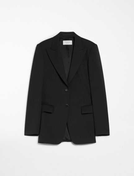 Slim-fit stretch wool blazer - BLACK - Sportmax