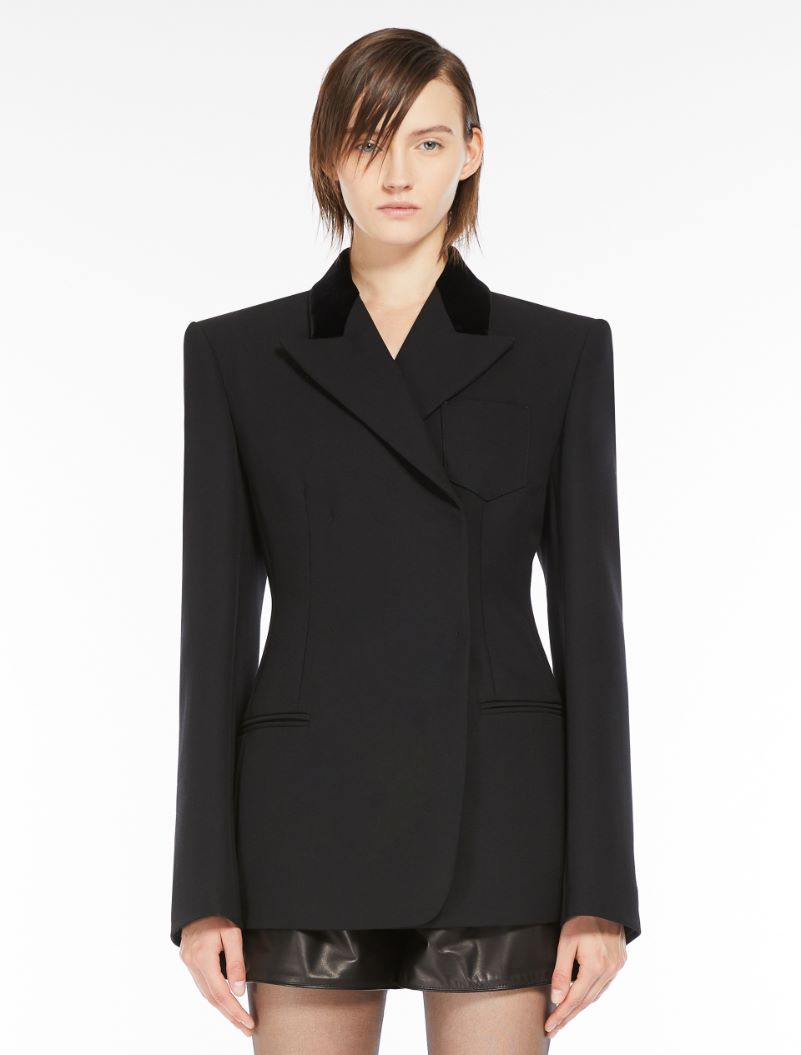 Tech-wool tailored blazer - BLACK - Sportmax