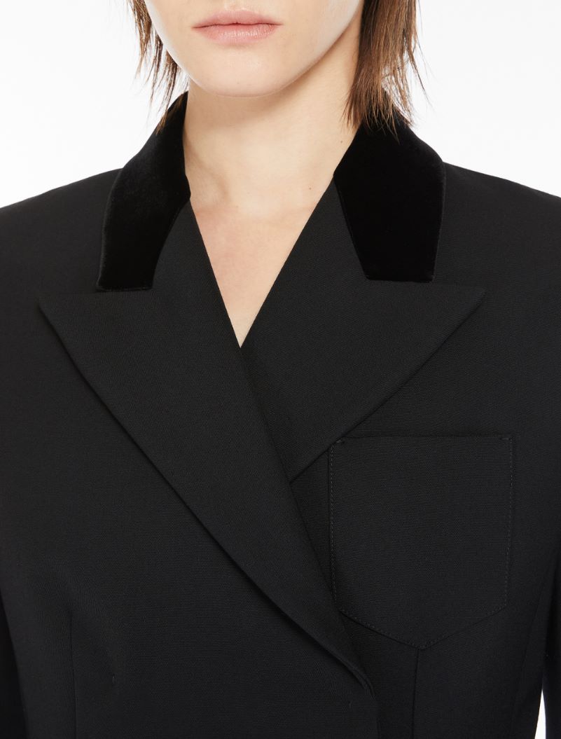 Tech-wool tailored blazer - BLACK - Sportmax