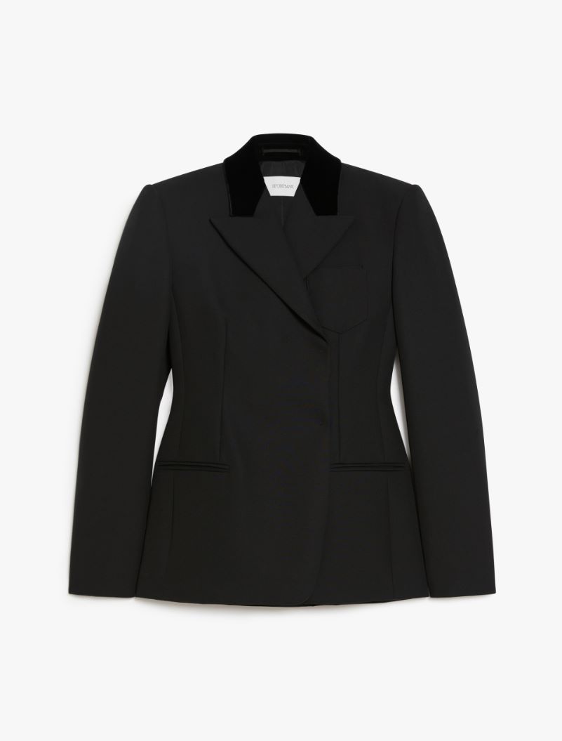 Tech-wool tailored blazer - BLACK - Sportmax