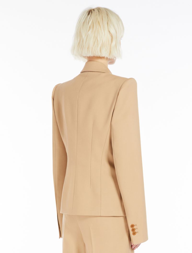 Slim-fit double-breasted blazer - CARAMEL - Sportmax