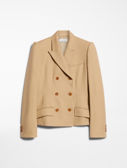 Slim-fit double-breasted blazer - CARAMEL - Sportmax