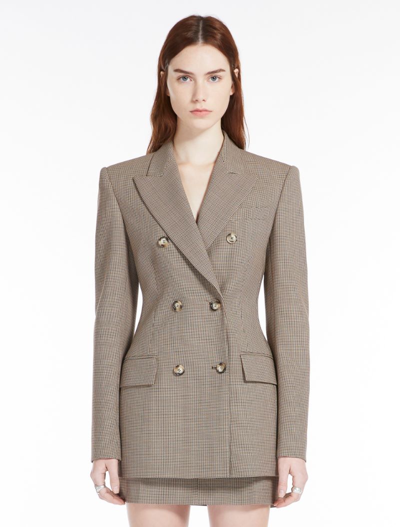 Stretch gabardine blazer - BISCUIT - Sportmax