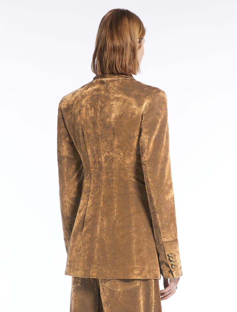 Flocked denim blazer - CAMEL - Sportmax