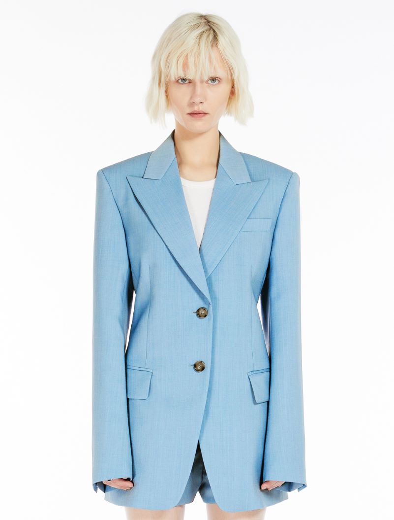 Slim-fit tailored blazer - SKY BLUE - Sportmax