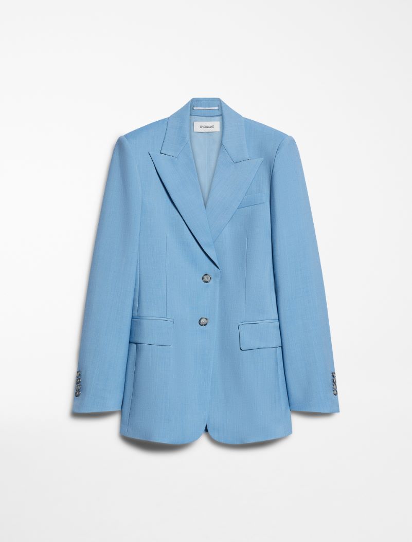 Slim-fit tailored blazer - SKY BLUE - Sportmax