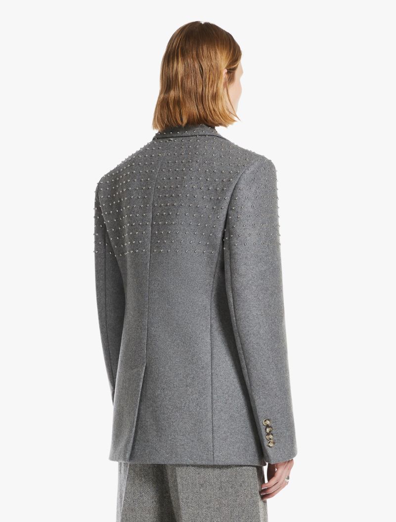 Single-breasted blazer with studs - MEDIUM GREY - Sportmax