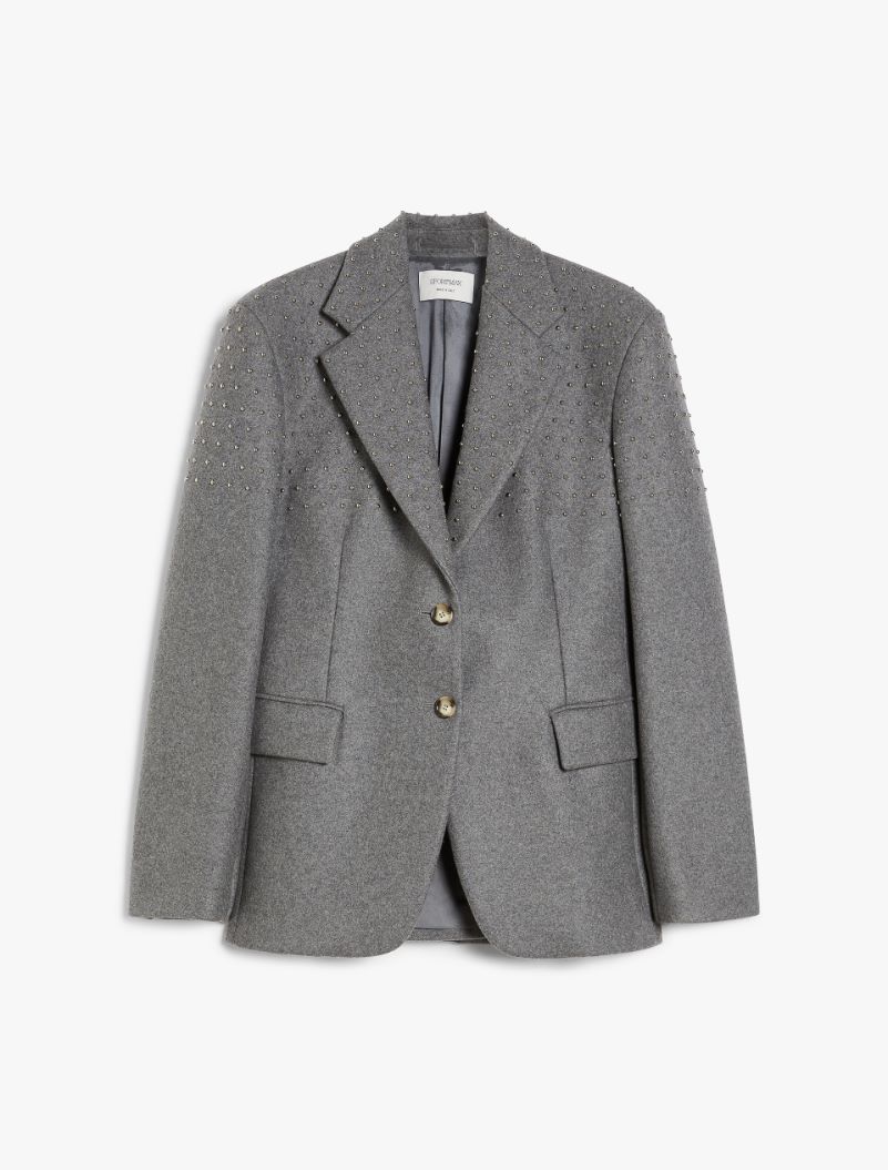 Single-breasted blazer with studs - MEDIUM GREY - Sportmax