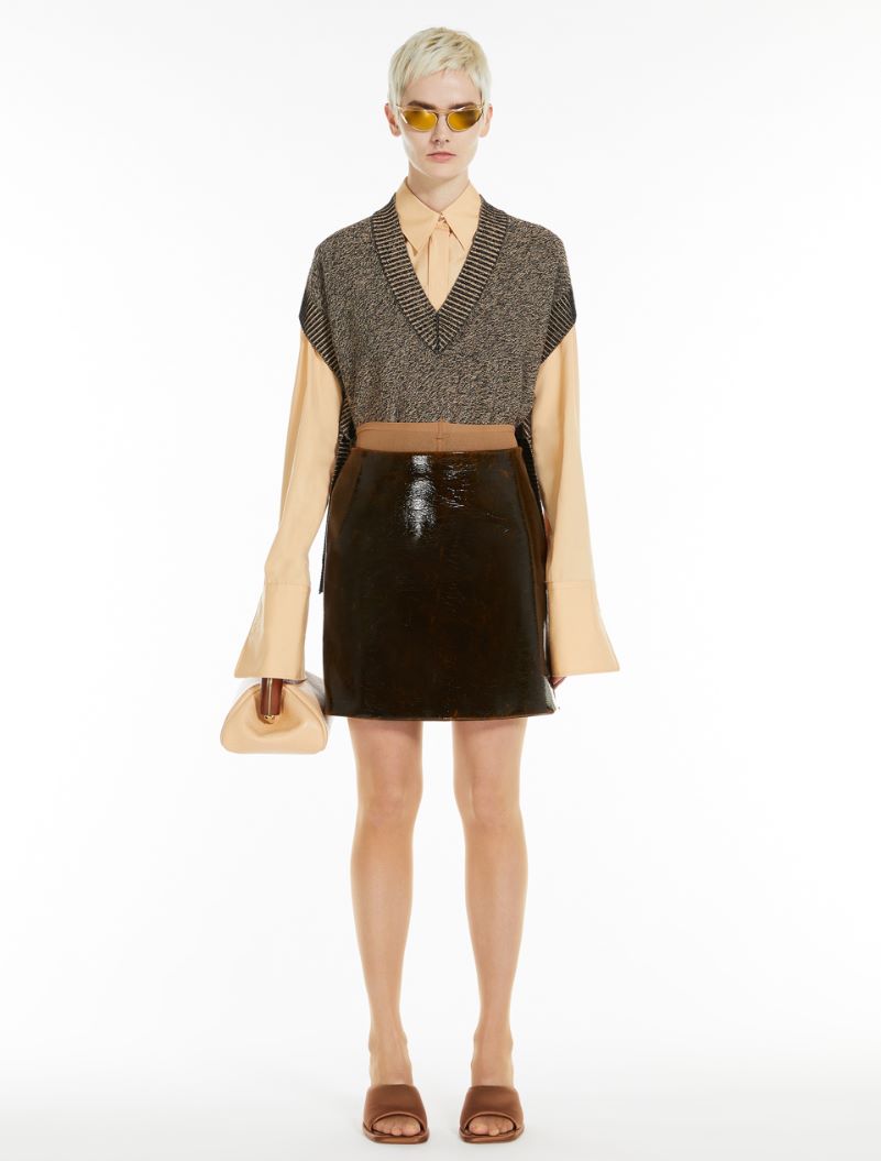 Flared low-rise skirt - DARK BOWN - Sportmax