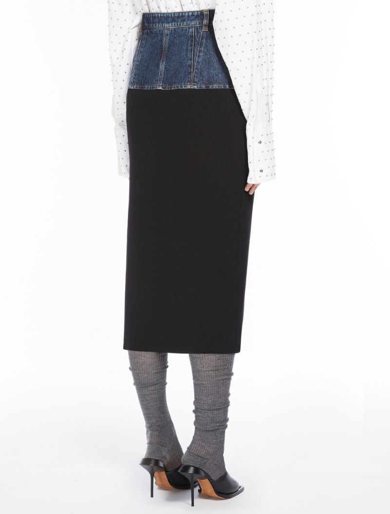 Slim-fit denim skirt - MIDNIGHTBLUE - Sportmax