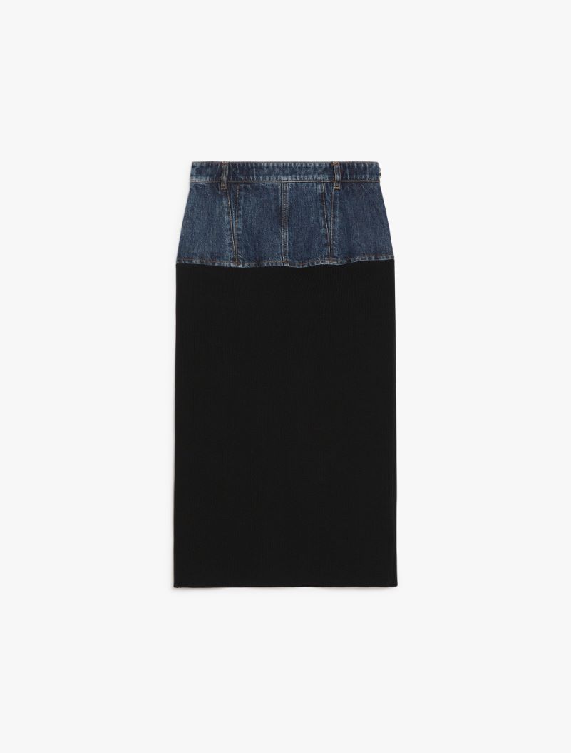 Slim-fit denim skirt - MIDNIGHTBLUE - Sportmax