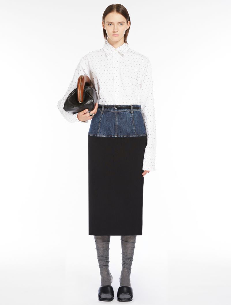 Slim-fit denim skirt - MIDNIGHTBLUE - Sportmax