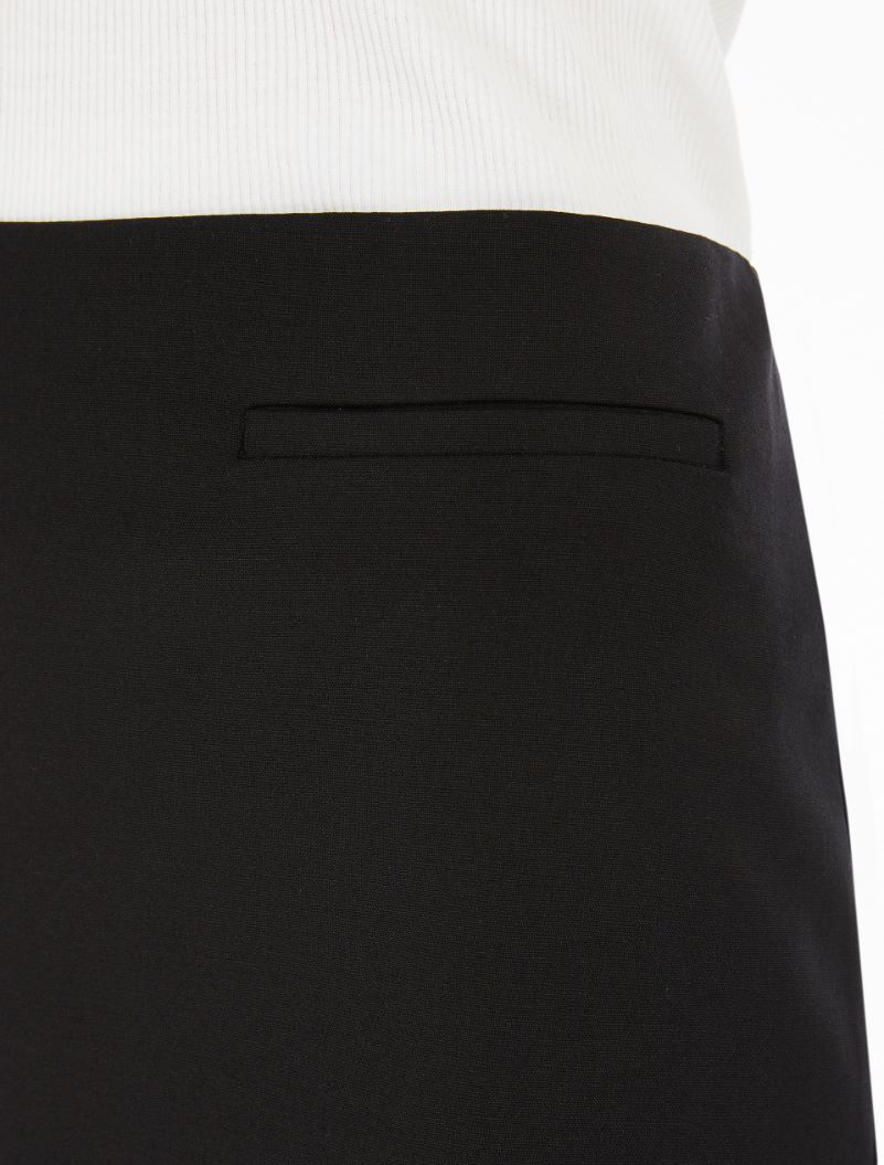 Straight-fit stretch wool skirt - BLACK - Sportmax