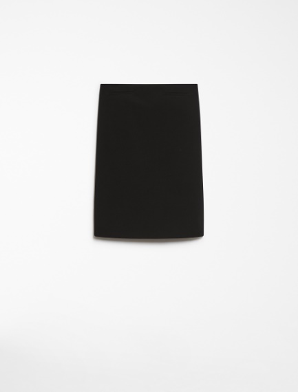 Straight-fit stretch wool skirt - BLACK - Sportmax