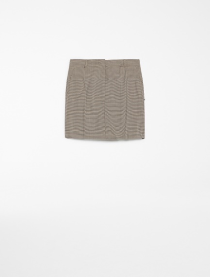 Stretch wool mini skirt - BISCUIT - Sportmax