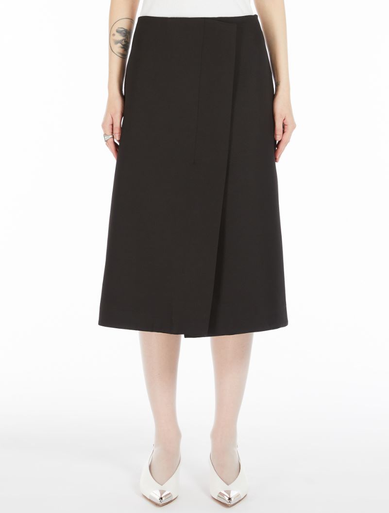 Flared wrap skirt - BLACK - Sportmax