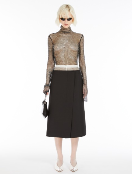 Flared wrap skirt - BLACK - Sportmax