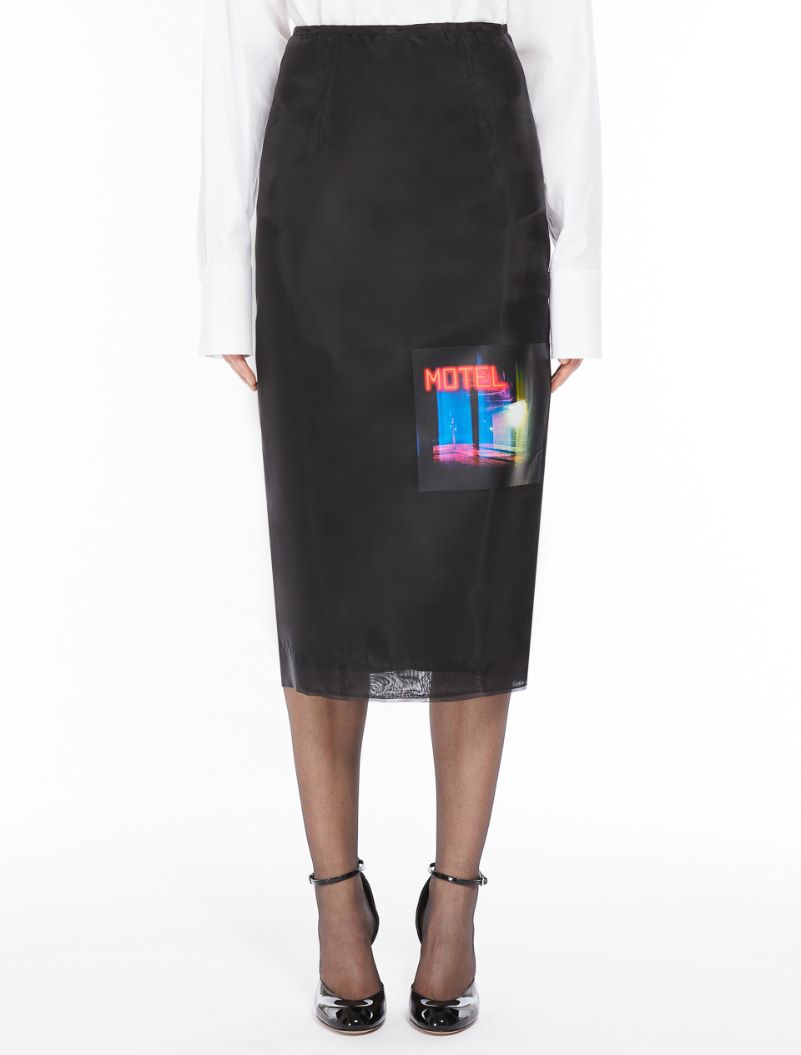 Organza midi skirt - BLACK - Sportmax