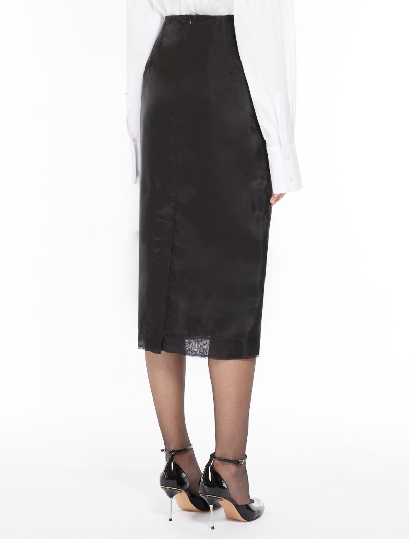 Organza midi skirt - BLACK - Sportmax