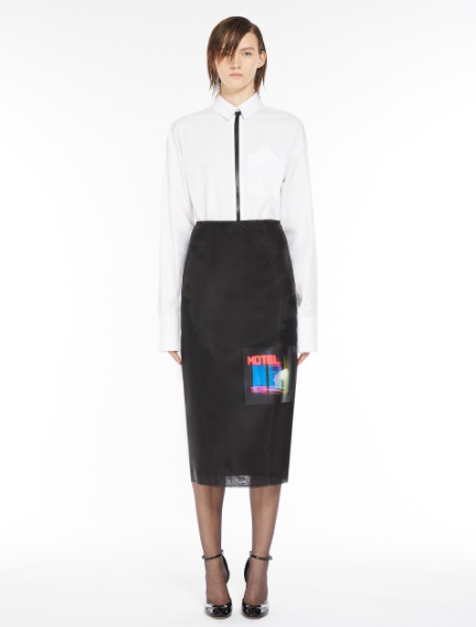 Organza midi skirt - BLACK - Sportmax