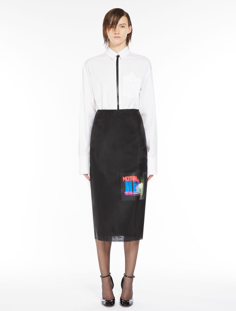 Organza midi skirt - BLACK - Sportmax