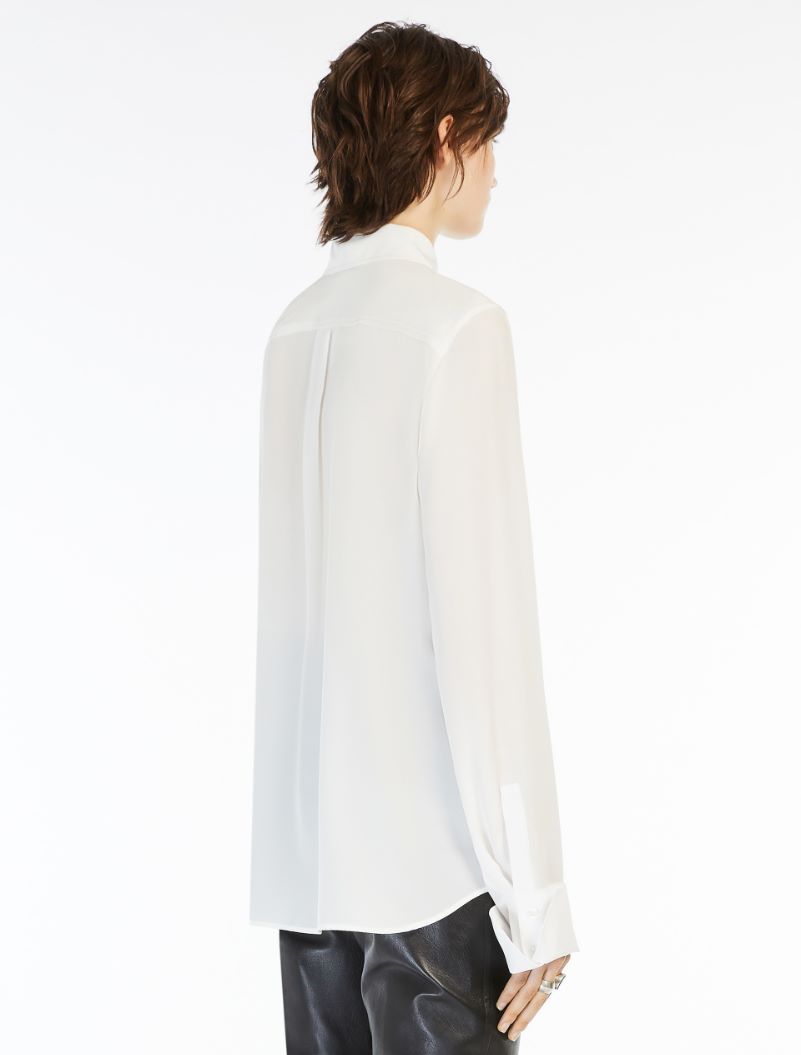 Slim-fit silk shirt - WHITE - Sportmax